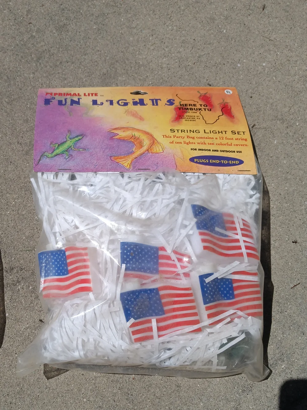 Primal Lite Fun Lights American Flag String Lights - Red, White & Blue